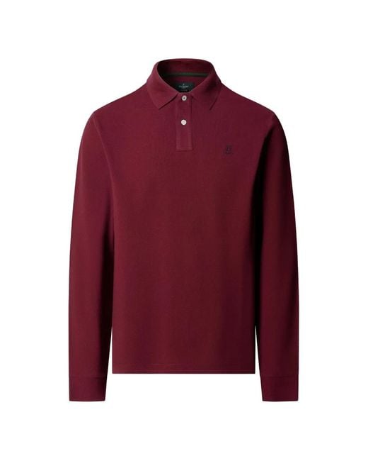 Hackett Red Heritage Long-Sleeve Polo Shirt for men