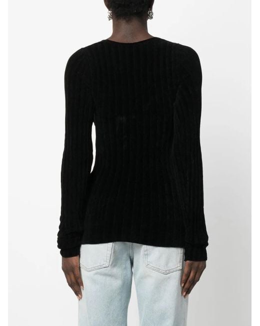 Top Con Frontal Retorcido MSGM de color Black