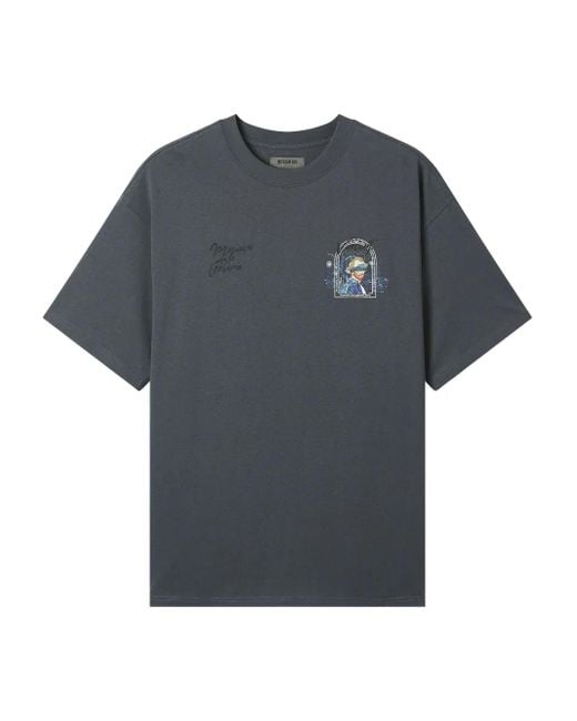 Musium Div. Gray Face-Print T-Shirt for men