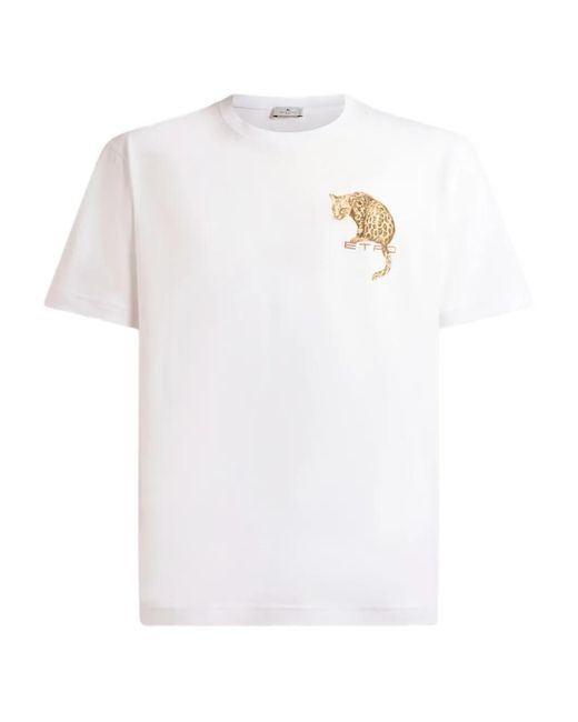 Etro White T-Shirt Roma for men