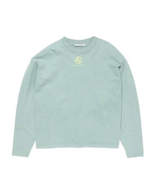 Acne ロゴ ロングtシャツ Blue