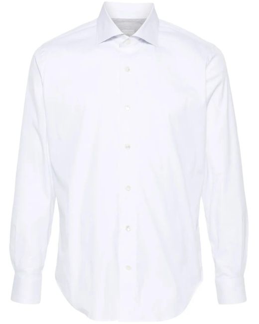 Eleventy White Poplin Shirt for men