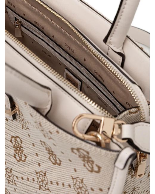Guess Natural Monogram-Pattern Bag