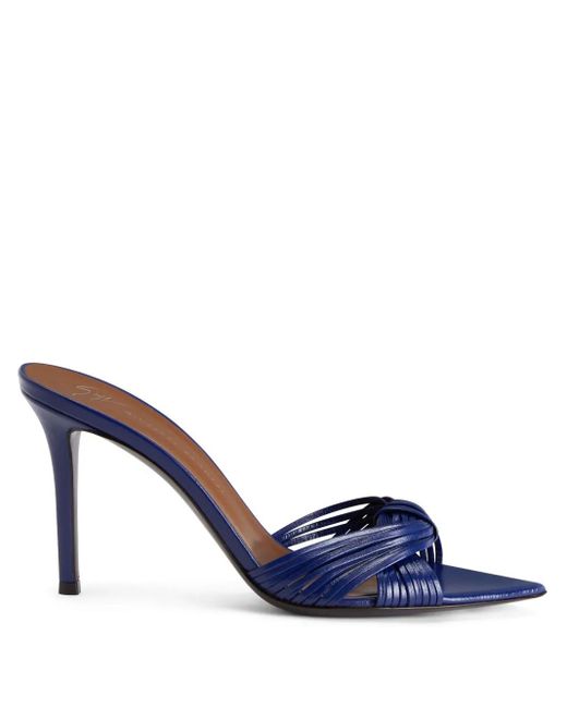 Giuseppe Zanotti Blue 90Mm Intriigo Knot Sandals