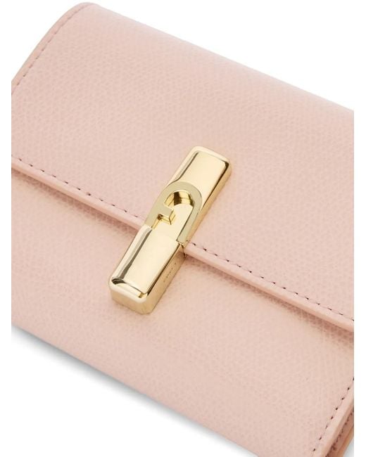 Furla Pink Small Iride Zip-Fastening Compact Wallet