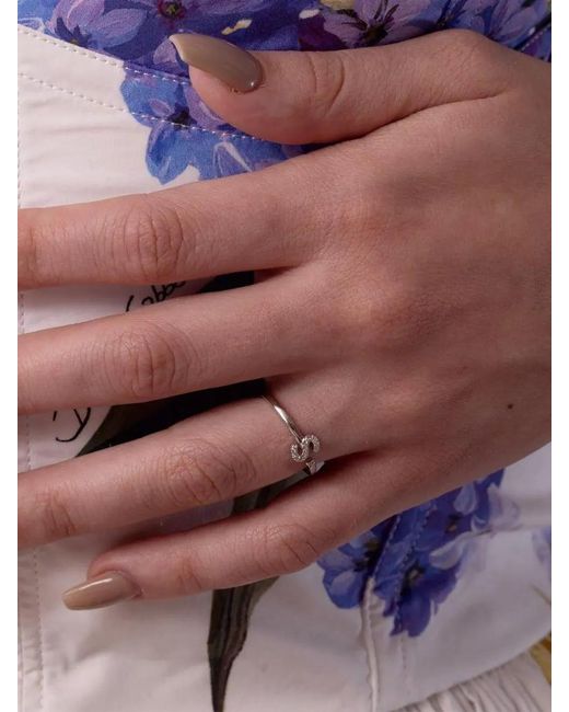 Dana Rebecca White 14K Single Initial Diamond Ring