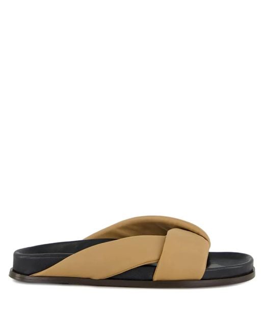 Emme Parsons Brown Folded Sandals