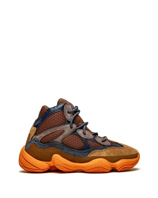 Yeezy Orange Adidas 500 High Tactile Sneakers