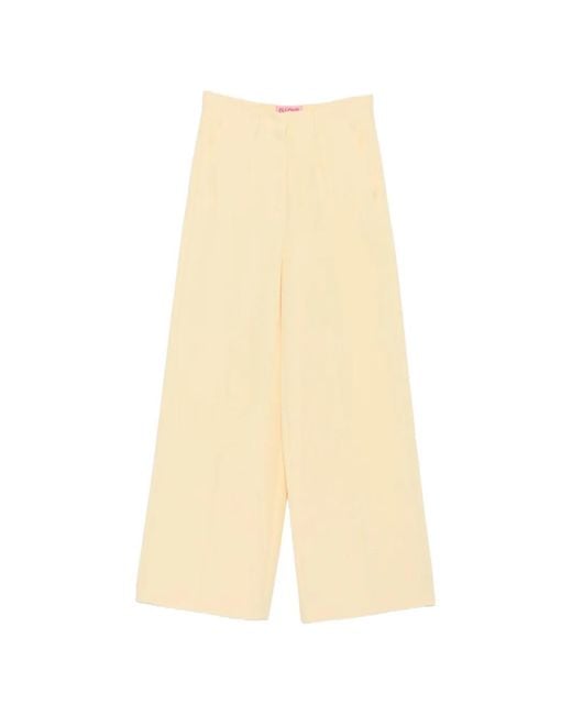 Carla G Natural Pressed-Crease Palazzo Pants