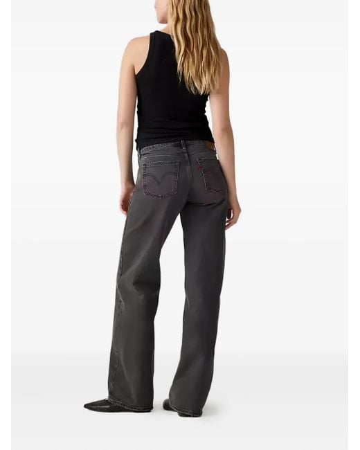 Levi's Gray Low-Rise Cotton Jeans