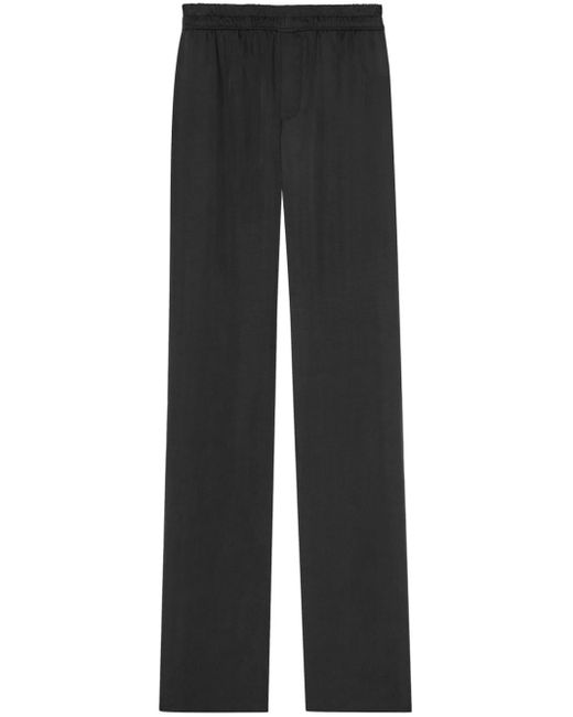 Pantaloni a gamba ampia di Saint Laurent in Black da Uomo