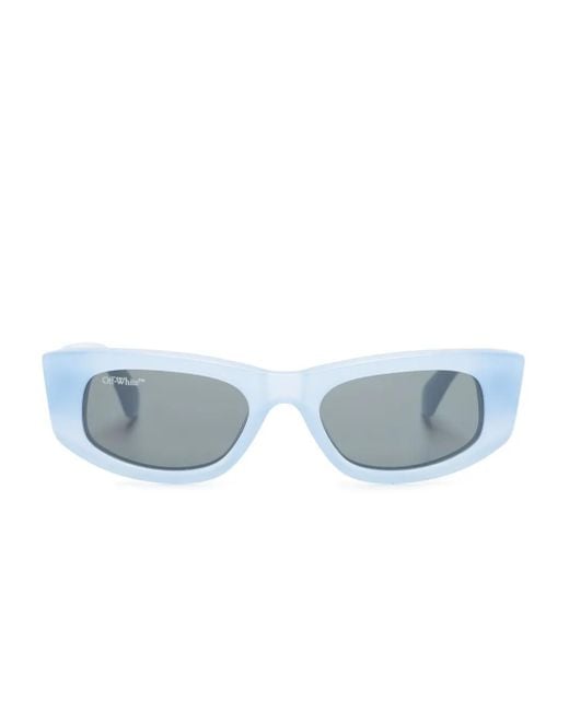 Off-White c/o Virgil Abloh Blue Matera Rectangle-Frame Sunglasses