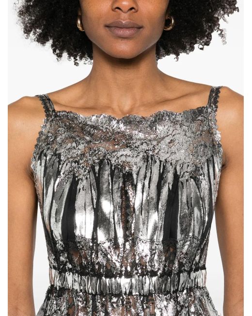 Rabanne Tanktop Im Metallic-Look