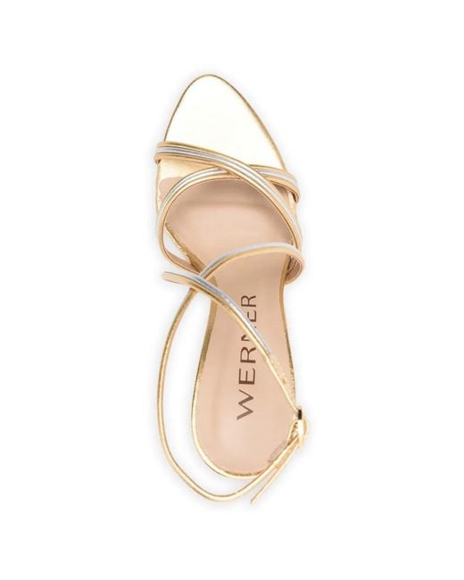 Werner Natural Strappy Heeled Sandals