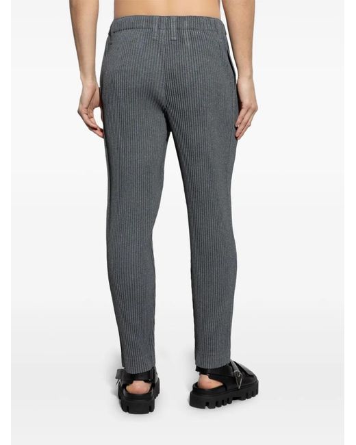 Homme Plissé Issey Miyake Gray Homme Plisse' Issey Miyake Pleated Trousers for men