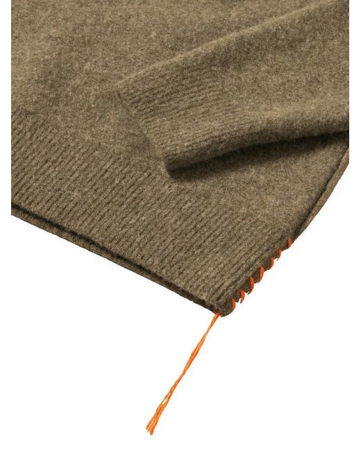 Fortela Green Harvard Raglan-Sleeve Sweater