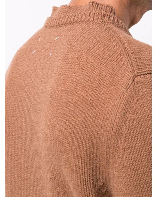 Maison Margiela Gerafelde Trui in het Brown voor heren