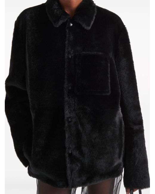 Prada Black Shearling Blouson Jacket for men