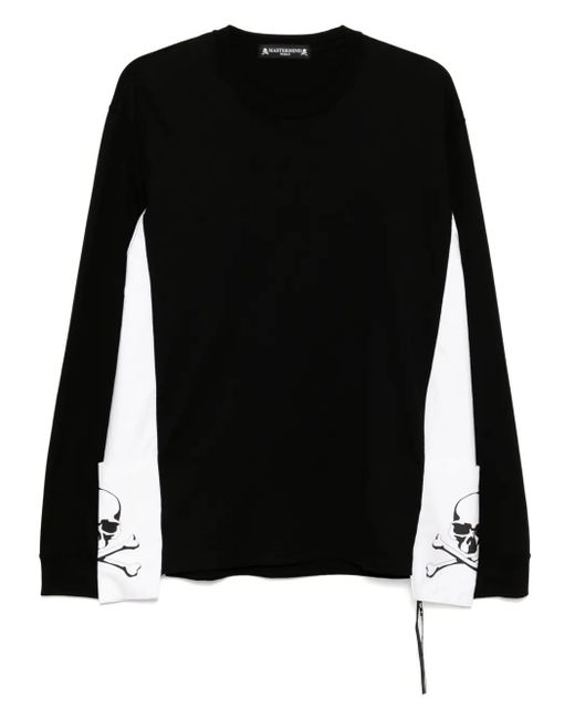 MASTERMIND WORLD Black Panelled T-Shirt for men