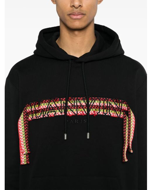 Lanvin Black Curblace Oversized Hoodie for men