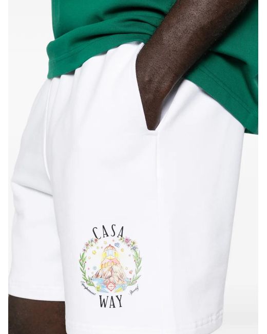 Casablanca White Shorts for men