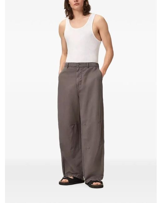AllSaints Brown Echo Wide-Leg Trousers for men
