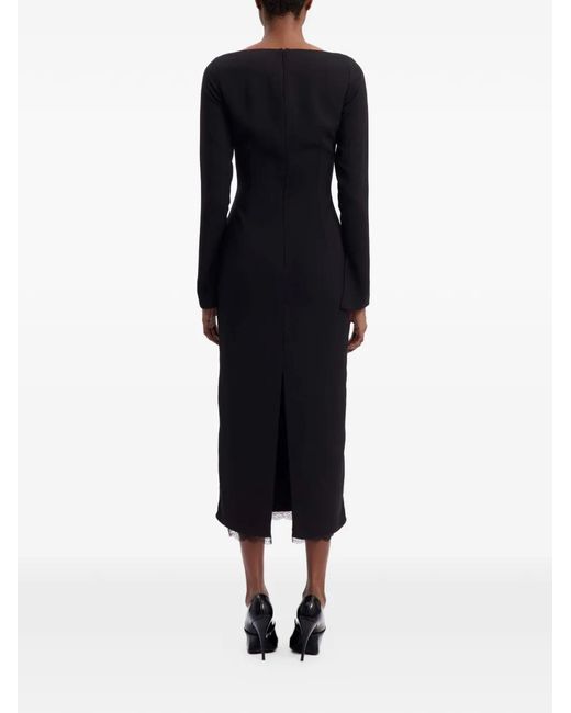 16Arlington Black Odette Midi Dress