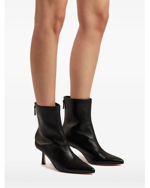 STUDIO AMELIA Black Petra Leather Ankle Boots