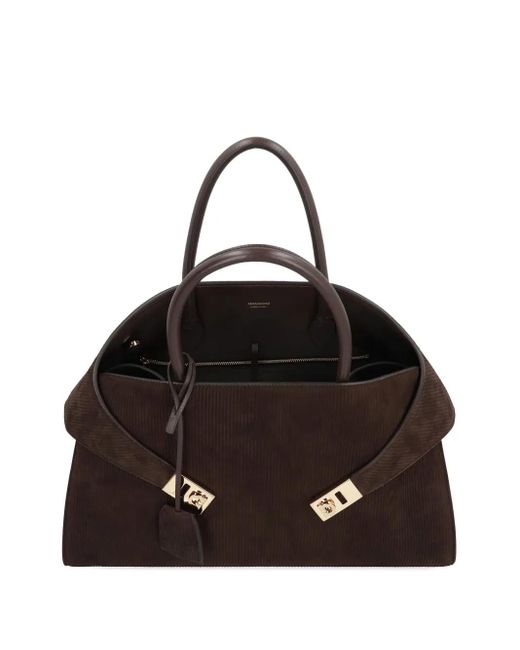 Borsa A Mano Hug Grande di Ferragamo in Brown