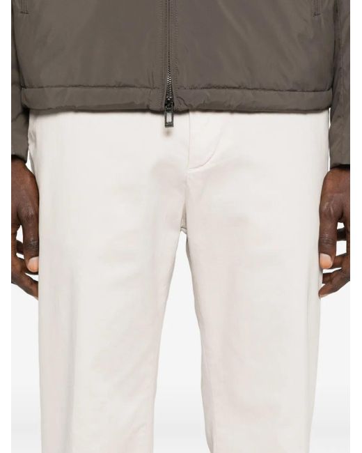 40 Weft White Stretch-Cotton Pants for men