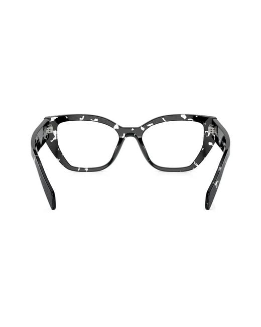 Prada Brown Tortoiseshell Geometric-Frame Glasses
