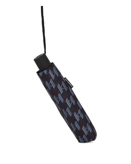 Petit Parapluie À Motif Monogrammé Karl Lagerfeld en coloris Blue