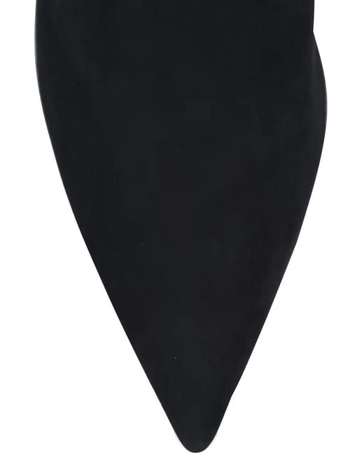 Santoni Black Pointed-Toe Buckled Boots