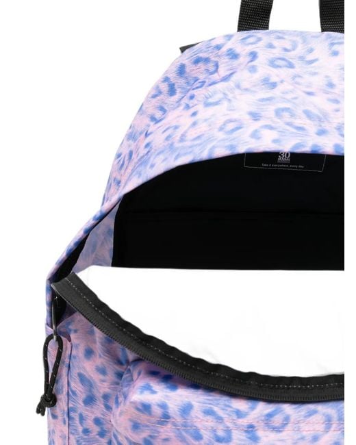 Eastpak Purple Leopard-Pattern Backpack for men