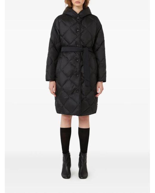 Weekend by Maxmara Black Hooded Belted Coat