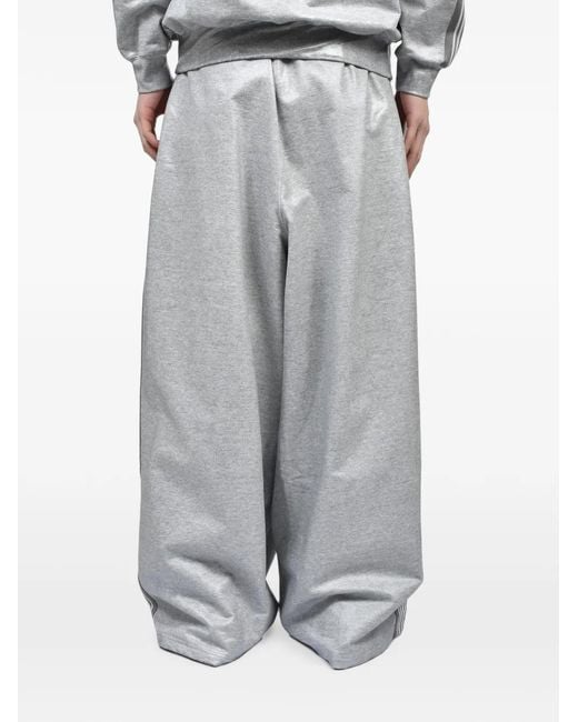 Needles Gray H.D. Butterfly-Embroidered Track Pants for men
