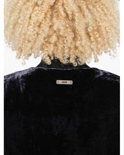 Peserico Black Velvet Zip-Front Jacket