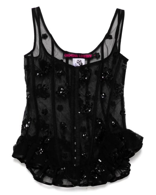 Chopova Lowena Black Afly Corsage