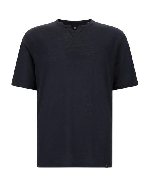 T-Shirt À Col Fendu Boggi pour homme en coloris Black