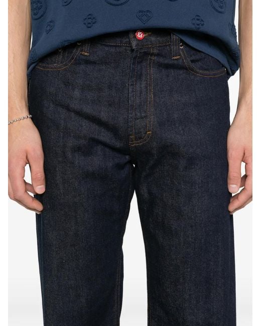 Casablanca Blue Logo-Patch Jeans for men