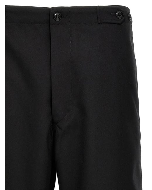 Cellar Door Black Buttoned Trousers for men