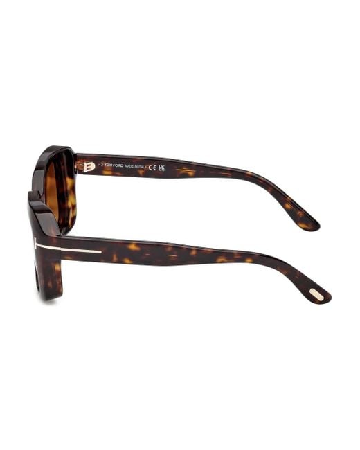 Tom Ford Brown Square-Frame Sunglasses