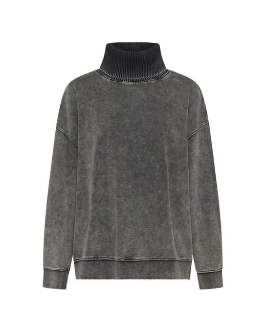One Teaspoon Gray Roll-Neck Fleece Sweater