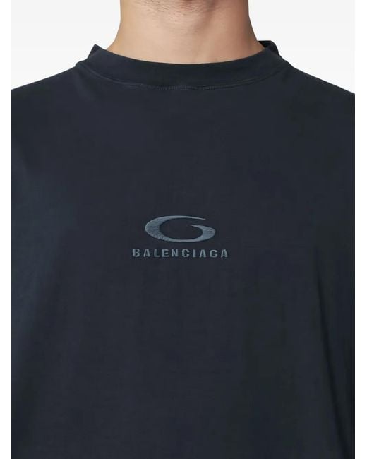 Balenciaga Black T-Shirt Girocollo Manica Corta for men