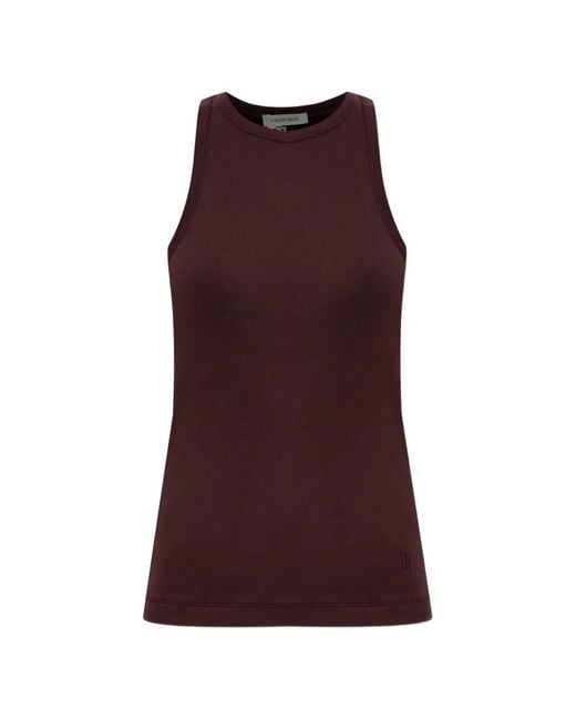 By Malene Birger Purple Mani Ribbed-Knit Tank Top