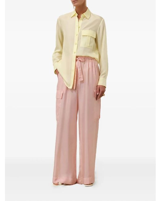 Zimmermann Yellow Patch-Pocket Silk Shirt
