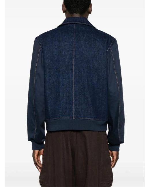 メンズ Wales Bonner Echo スタジアムジャンパー Blue