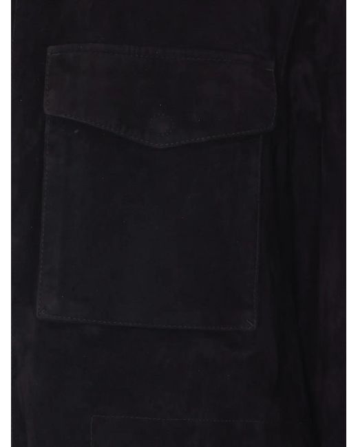 Tom Ford Black Hooded Suede Jacket for men