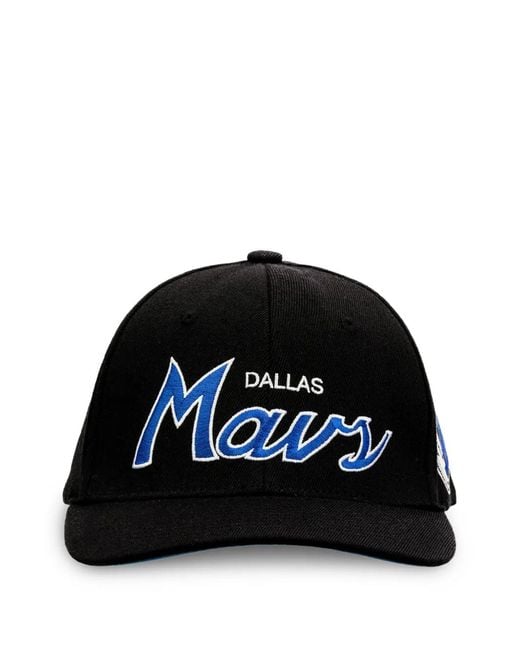 Mitchell & Ness Black Dallas Mavericks 2.0 Baseball Cap for men