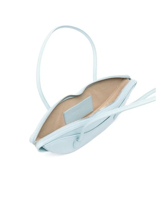 Borsa Tote Lips di Fiorucci in Blue